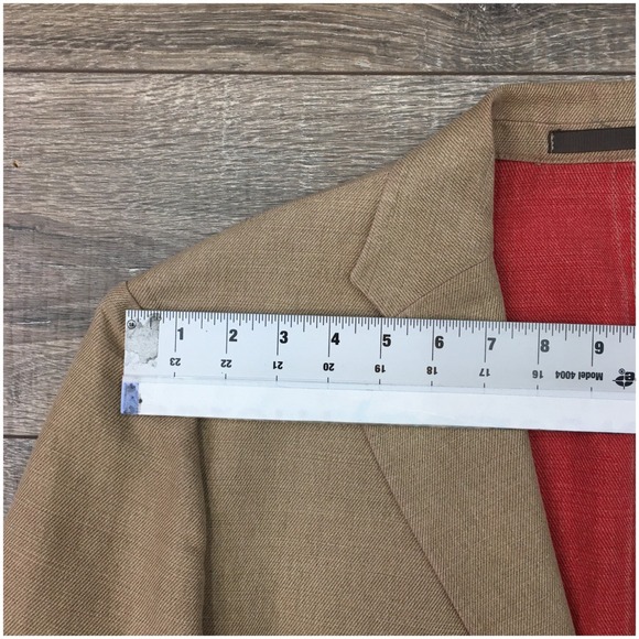 TOMBOLINI Mens Cotton Blazer Sport Coat Casual Jacket Size 42R Classic Suit - Picture 4 of 12